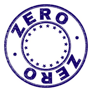 Grunge sıfır yuvarlak damga mühür dokulu