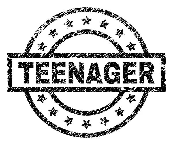 Grunge texturált tinédzser pecsétbélyeg — Stock Vector