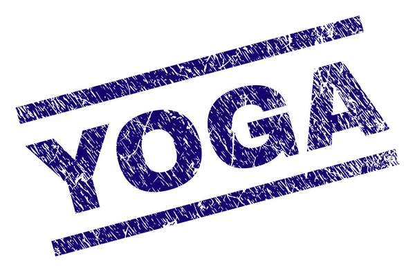 Grunge texturerat Yoga stämpelplatta — Stock vektor