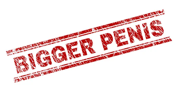 Grunge texturierten größeren Penis Stempel Siegel — Stockvektor