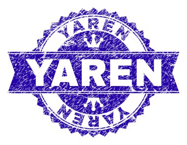 Grunge Yaren damga mühür kurdele ile dokulu