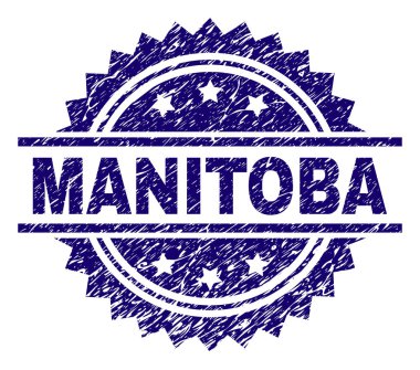 Dokulu Manitoba damga mühür çizik