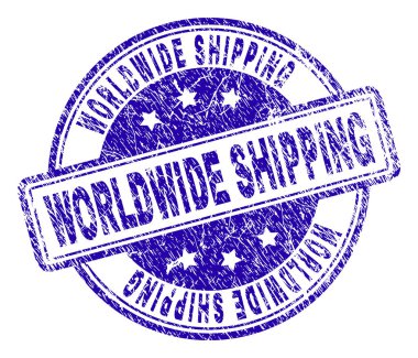 Grunge dünya çapında nakliye damga mühür dokulu