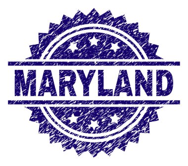 Grunge Maryland damga mühür dokulu