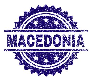 Grunge Makedonya damga mühür dokulu