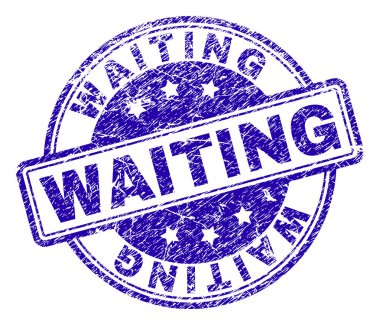 Çizik dokulu bekleyen damga mühür