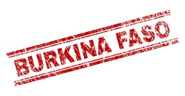 Dokulu Burkina Faso damga mühür çizik