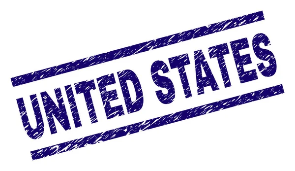 Selo de carimbo dos Estados Unidos texturizados riscados —  Vetores de Stock