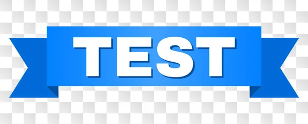 Cinta azul con texto TEST — Vector de stock