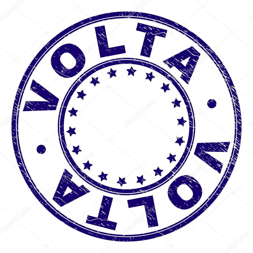 Grunge Textured VOLTA Round Stamp Seal