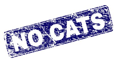 Çerçeveli kediler yuvarlatılmış dikdörtgen damga yok çizik