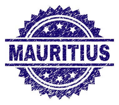 Dokulu Mauritius damga mühür çizik