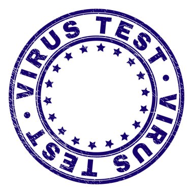 Dokulu virüs Test damga mühür yuvarlak çizik