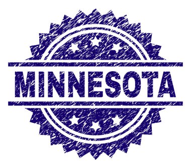 Dokulu Minnesota damga mühür çizik