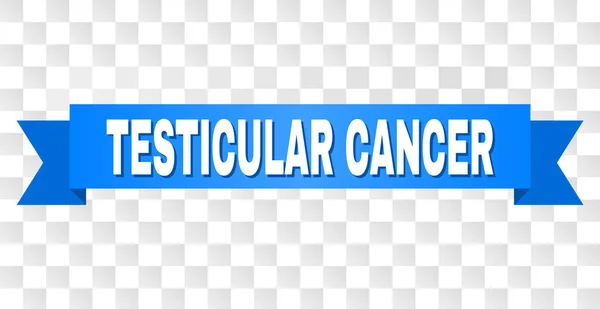 Listra azul com texto de CANCER TESTICULAR — Vetor de Stock