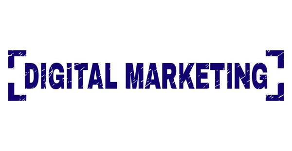 Grunge texturierte digitale Marketing-Stempel Siegel zwischen den Ecken — Stockvektor