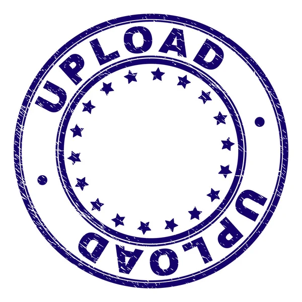 Grunge yüklemek yuvarlak damga mühür dokulu