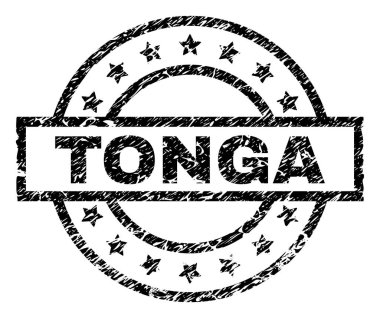 Grunge Tonga damga mühür dokulu