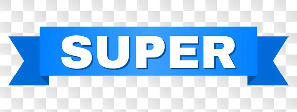 Cinta azul con título SUPER — Vector de stock