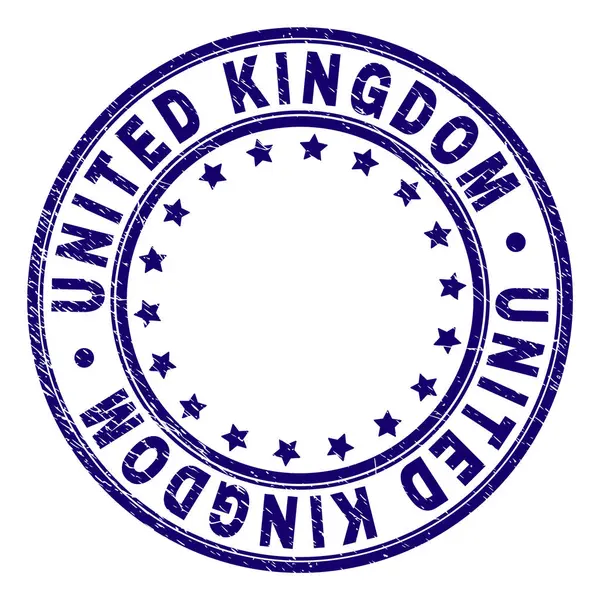 Grunge texturierte Vereinigtes Königreich runde Briefmarke Siegel — Stockvektor