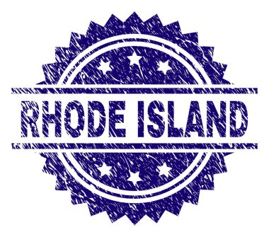 Grunge Rhode Island damga mühür dokulu