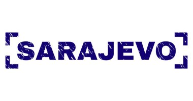 Dokulu Saraybosna damga mühür köşeleri içinde çizik