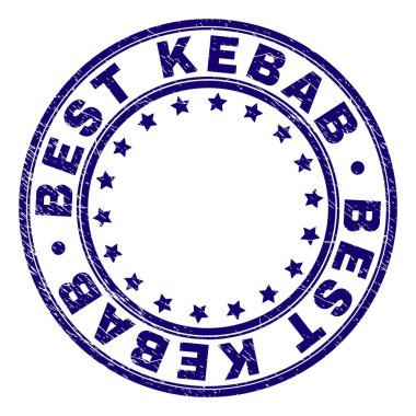Grunge damga mühür yuvarlak en iyi kebap dokulu
