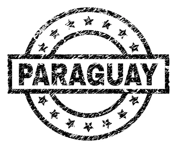 Dokulu Paraguay damga mühür çizik — Stok Vektör