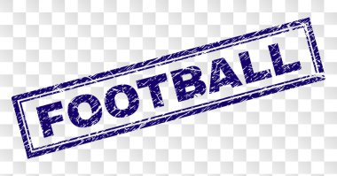 Çizik futbol dikdörtgen damgası