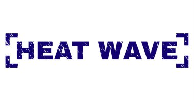 Sıcak hava dalgası damga mühür köşeler arasında grunge dokulu