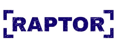Grunge Raptor damga mühür köşeler arasında dokulu