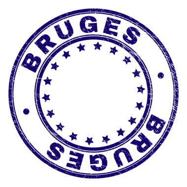 Damga mühür yuvarlak çizik dokulu Bruges