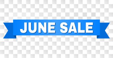 June satış başlığı ile mavi bant