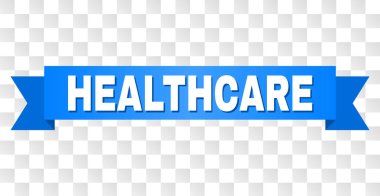 Sağlık başlık ile mavi şerit