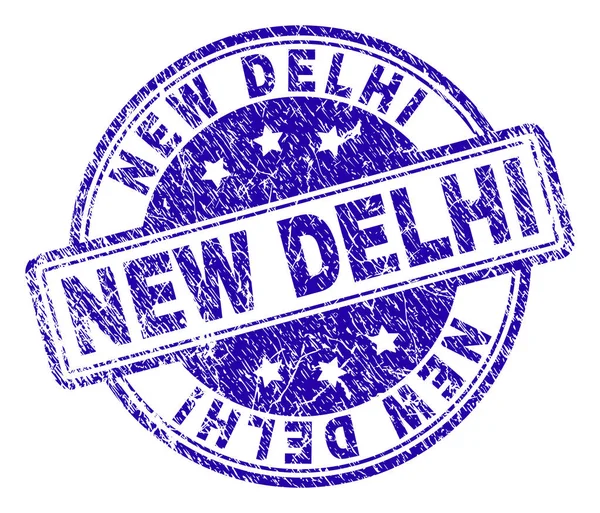 Grunge texturizado novo selo DELHI — Vetor de Stock