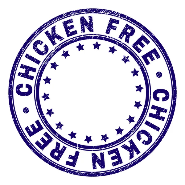 Grunge texturierte Huhn frei runde Stempel Siegel — Stockvektor