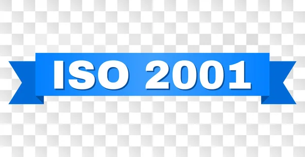 蓝色丝带与 iso 2001 标题 — 图库矢量图片