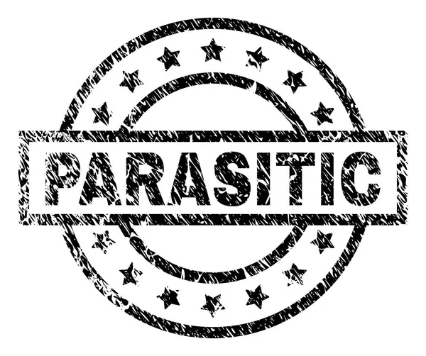 Segel Stamp PARASITIC Tergores - Stok Vektor