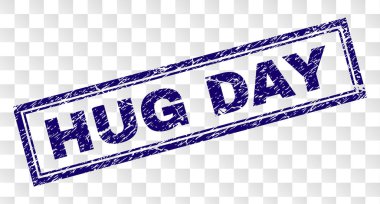 Grunge Hug gün dikdörtgen damga