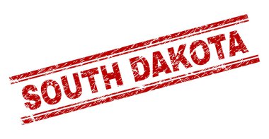 Dokulu Güney Dakota damga mühür çizik