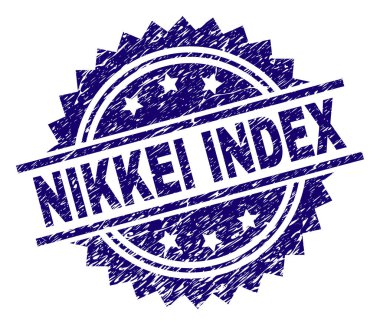 Grunge Nikkei endeksi damga mühür dokulu