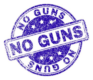 Çizik dokulu Hayır damga mühür silahlar