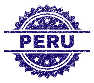 Grunge Peru damga mühür dokulu