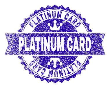 Dokulu platin kart damga mühür kurdele ile çizik