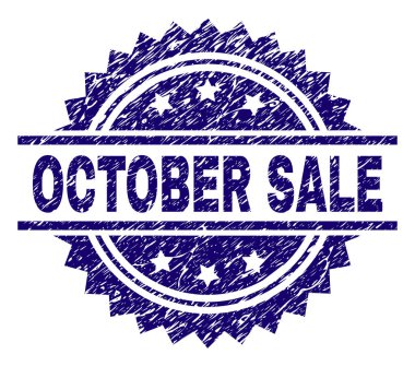 Grunge Ekim Satılık damga mühür dokulu