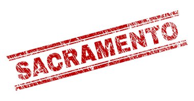 Dokulu Sacramento damga mühür çizik