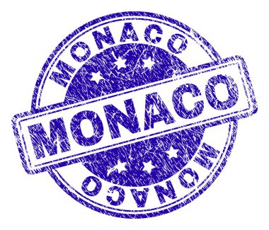 Grunge Monaco damga mühür dokulu