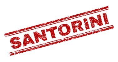 Dokulu Santorini damga mühür çizik