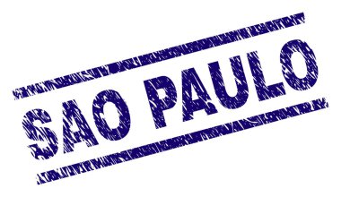 Grunge Sao Paulo damga mühür dokulu