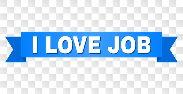 Blue Stripe avec I LOVE JOB Légende — Image vectorielle
